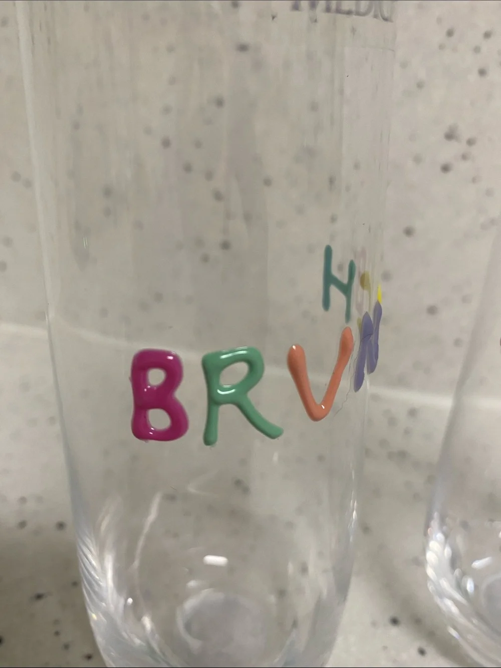 NWT.  Medici, “Brunch” Multicolor Champagne Flute - Set of 2